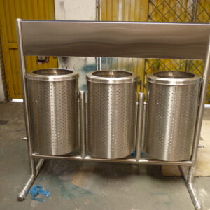 ECOLOGICAL POINT 3 M-121 IN STAINLESS STEEL WITH INFORMATION TRAY